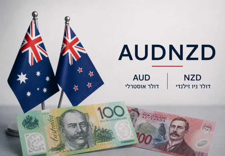 גרף AUDNZD נופל בחדות לאחר החלטת הריבית בזמן שאזור המימוש שסומן מתחיל להגיב