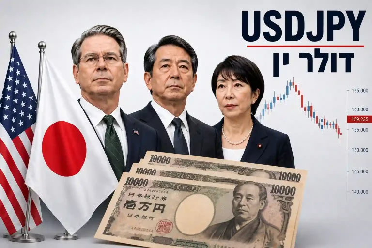 גרף USDJPY מציג תנודתיות חדה בעקבות התערבות בין היפני והאפשרות להמשך מהלך משמעותי בשוק המט"ח